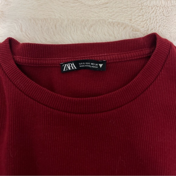 Zara red ruched mini dress - Picture 5 of 5